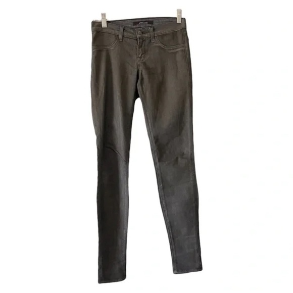 J Brand | Gray Coated Moonwalk Super Skinny Jeans, Size 25 - Picture 1 of 6